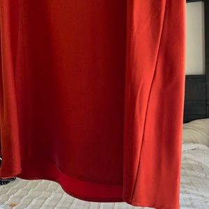 Satin skirt orange/red color never worn